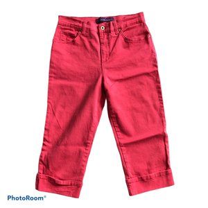 Coral Gloria Vanderbilt capris (D6)